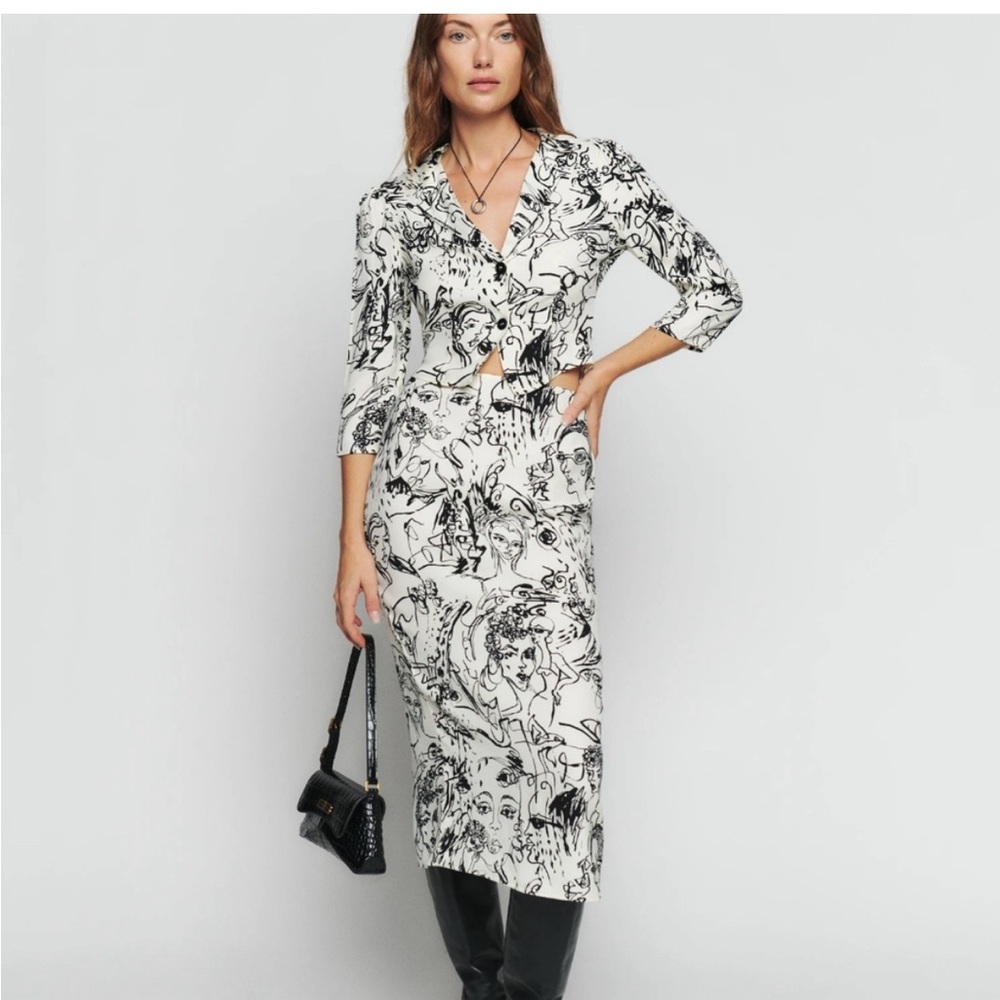 Reformation Sera 2 piece pencil skirt and top